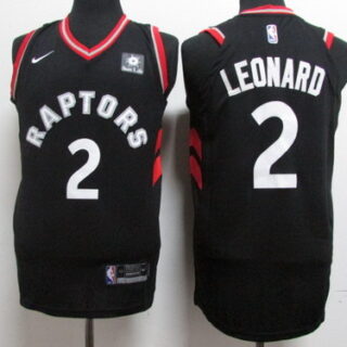 Raptors 2 Kawhi Leonard Black Nike Authentic Jersey