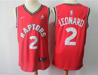 Raptors 2 Kawhi Leonard Red Nike Swingman Jersey