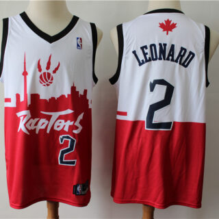 Raptors 2 Kawhi Leonard White Red 2019 City DNA Swingman Jersey