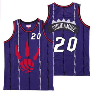 Raptors 20 Damon Stoudamire Purple Throwback Jerseys 3