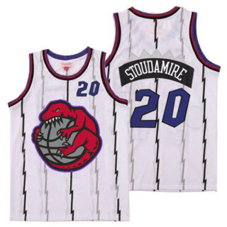 Raptors 20 Damon Stoudamire White Retro Jerseys 1