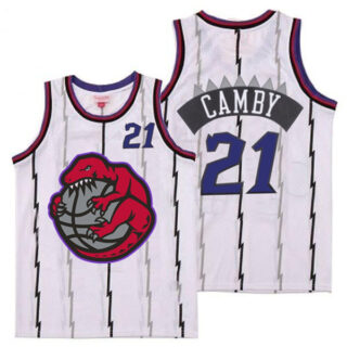 Raptors 21 Marcus Camby White Retro Jerseys 2