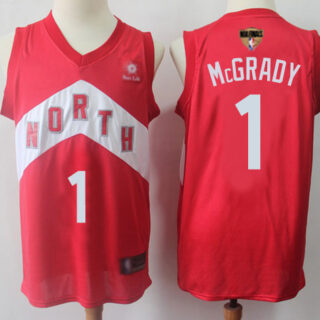Raptors #1 Tracy Mcgrady Red 2019 Finals Bound Basketball Swingman Earned Edition Jersey