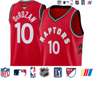 Raptors #10 DeMar DeRozan Red 2019 Finals Bound Basketball Swingman Icon Edition Jersey
