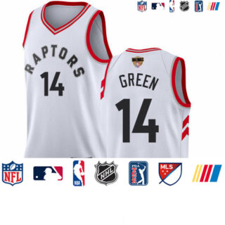 Raptors #14 Danny Green White 2019 Finals Bound Basketball Swingman Association Edition Jersey