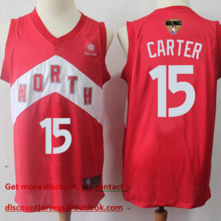 Raptors #15 Vince Carter Red 2019 Finals Bound Basketball Swingman Earned Edition Jersey