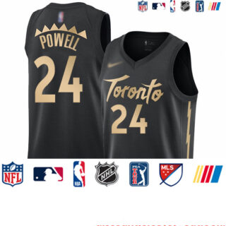 Raptors #24 Norman Powell Black Basketball Swingman City Edition 2019 20 Jersey