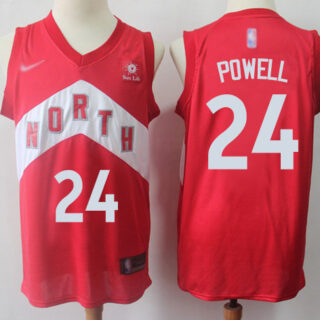 Raptors #24 Norman Powell Red Basketball Swingman Earned Edition Jersey