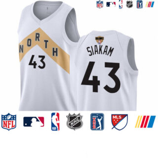 Raptors #43 Pascal Siakam White 2019 Finals Bound Basketball Swingman City Edition 2018 19 Jersey
