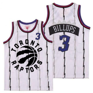 Raptors 3 Chauncey Billups White Retro Jersey 2
