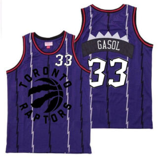 Raptors 33 Marc Gasol Purple Retro Jersey 3