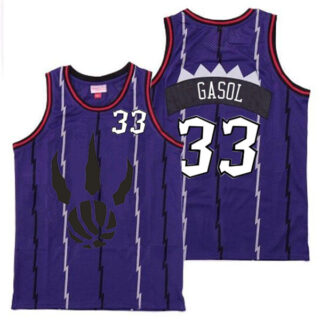 Raptors 33 Marc Gasol Purple Throwback Jersey 1