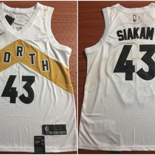 Raptors 43 Pascal Siakam white Nike Swingman Jersey
