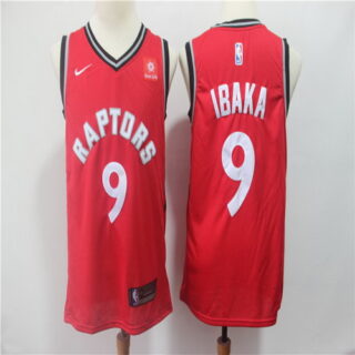 Raptors 9 Serge Ibaka Red Nike Swingman Jersey