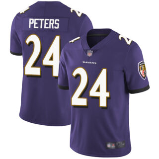 Ravens #24 Marcus Peters Purple Team Color Men's Stitched Football Vapor Untouchable Limited Jersey