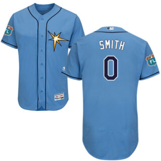 Rays #0 Mallex Smith Light Blue Flexbase Authentic Collection Stitched Baseball Jersey