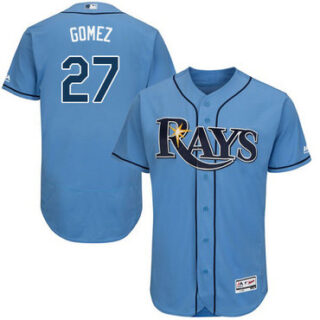 Rays #27 Carlos Gomez Light Blue Flexbase Authentic Collection Stitched Baseball Jersey