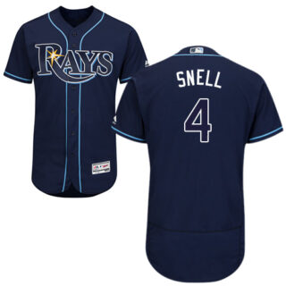 Rays #4 Blake Snell Dark Blue Flexbase Authentic Collection Stitched Baseball Jersey