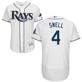 Rays #4 Blake Snell White Flexbase Authentic Collection Stitched Baseball Jersey
