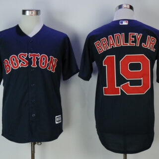 Red Sox 19 Jackie Bradley Jr. Navy Cool Base Jersey
