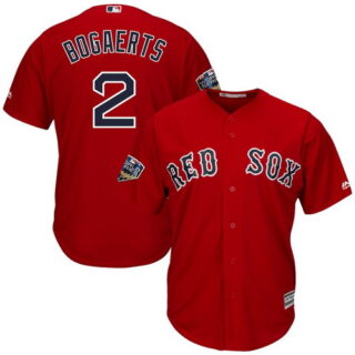 Red Sox 2 Xander Bogaerts Scarlet 2018 World Series Cool Base Player Jersey