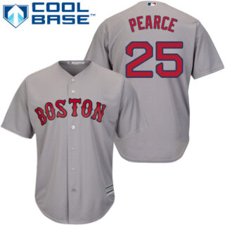 Red Sox #25 Steve Pearce Grey New Cool Base Stitched MLB Jersey