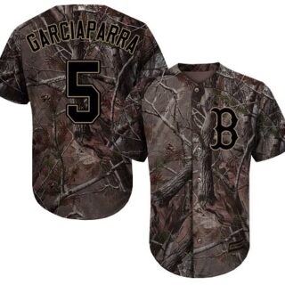 Red Sox #5 Nomar Garciaparra Camo Realtree Collection Cool Base Stitched Baseball Jersey