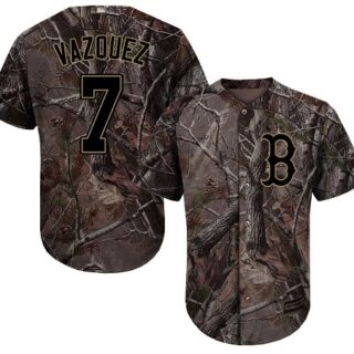 Red Sox #7 Christian Vazquez Camo Realtree Collection Cool Base Stitched Baseball Jersey
