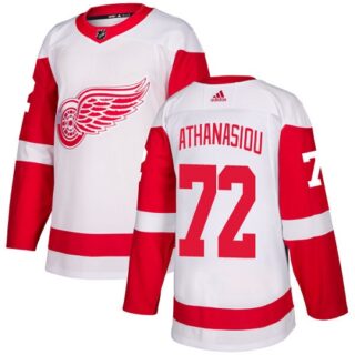 Red Wings #72 Andreas Athanasiou White Road Authentic Stitched Hockey Jersey