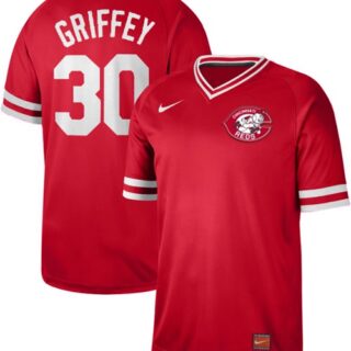 Reds #30 Ken Griffey Red Authentic Cooperstown Collection Stitched Baseball Jersey