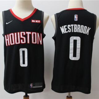 Rockets 0 Russell Westbrook Black Nike Swingman Jersey