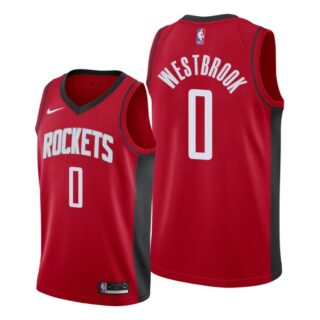 Rockets 0 Russell Westbrook Red Nike Swingman Jersey