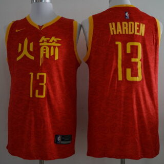 Rockets 13 James Harden Red 2018-19 City Edition Nike Swingman Jersey