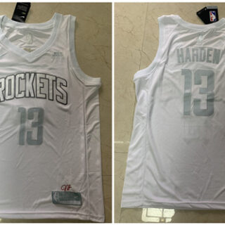Rockets 13 James Harden White Nike Swingman MVP Jersey