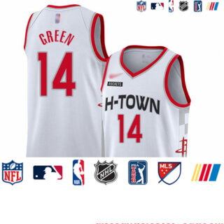 Rockets #14 Gerald Green White Basketball Swingman City Edition 2019 20 Jersey