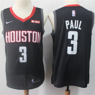 Rockets 3 Chris Paul Black Nike Swingman Jersey