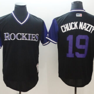 Rockies 19 Charlie Blackmon Chuck Nazty Black 2018 Players' Weekend Authentic Team Jersey