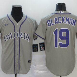 Rockies 19 Charlie Blackmon Gray 2020 Nike Cool Base Jersey