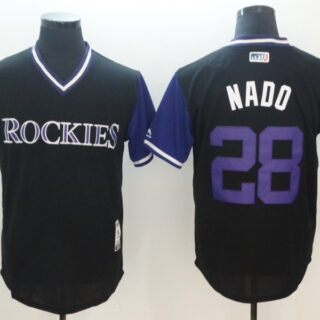 Rockies 28 Nolan Arenado Nado Black 2018 Players' Weekend Authentic Team Jersey