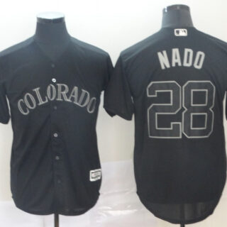 Rockies 28 Nolan Arenado Nado Black 2019 Players' Weekend Player Jersey
