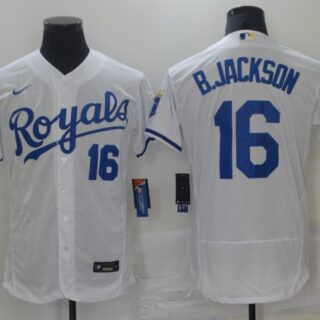 Royals 16 Andrew Benintendi White Nike Flexbase Jersey