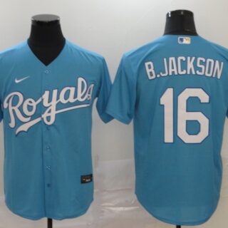 Royals 16 Bo Jackson Blue 2020 Nike Cool Base Jersey