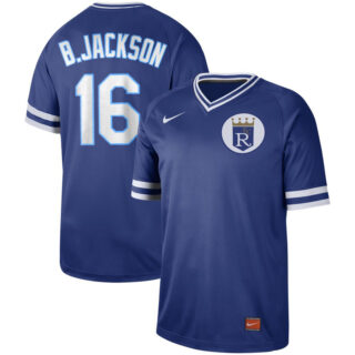 Royals 16 Bo Jackson Blue Throwback Jersey