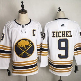 Sabres 9 Jack Eichel White 50th Anniversary Adidas Jersey