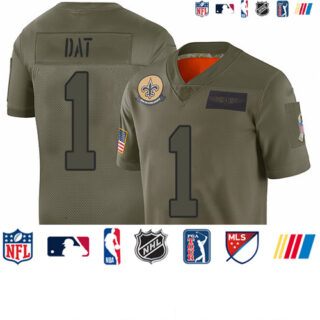 Saints #1 Who Dat Camo Men's Stitched Football Limited 2019 Salute To Service Jersey