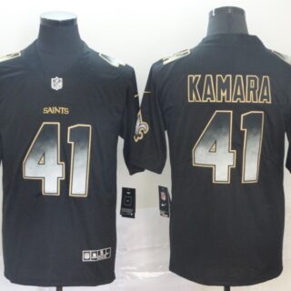 Saints 41 Alvin Kamara Black Arch Smoke Vapor Untouchable Limited Jersey