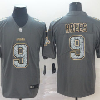 Saints 9 Drew Brees Gray Camo Vapor Untouchable Limited Jersey