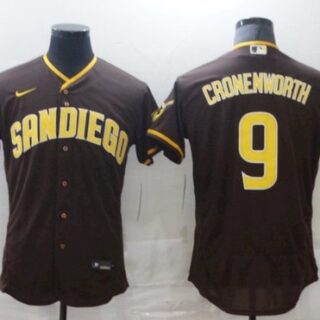 San Diego Padres 9 Jake Cronenworth Baseball Brown Jerseys