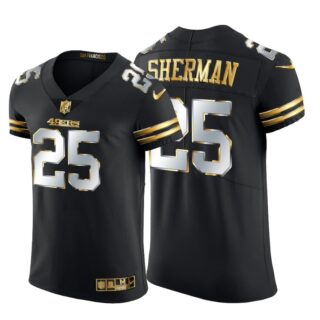 San Francisco 49ers #25 Richard Sherman Men's Nike Black Edition Vapor Untouchable Elite NFL Jersey