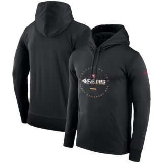 San Francisco 49ers Nike Sideline Property Of Wordmark Logo Performance Pullover Hoodie Black